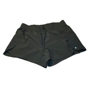 Layer 8 Womens Qwick-Dry Athletic Shorts Green XL Cargo Pockets Running Training